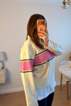 ZR Model Polo Yaka Çizgili Sweat
