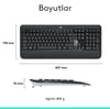 Kıbrıs Logitech LOGITECH MK540 KLAVYE MOUSE SET KABLOSUZ SIYAH 920-009436