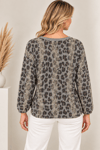 247572 Leopar Desen Simli Bluz