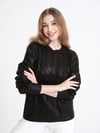 3389 Saç Örgü Lak Kaplama Triko Kazak