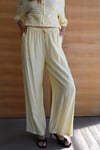 51048-71520 Dantel Nakışlı Tencel Gömlek Bol Paça Pantolon Takım