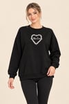 5521 Kalpli MiuMiu Taşlı Bisiklet Yaka Sweat