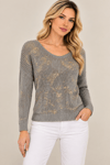 6090 Batik Desen Merserize Yıldızlı Bluz