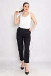 70817 Kanvas Duble Paça Kemerli Pantolon