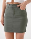 7110 Gabardin Kısa Kot Etek