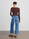72298 Bol Paça Kemerli Mom Tencel Kot Pantolon