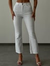 7481-1 Mini Flare Serpme Taşlı Paça Püskül Kot Pantolon