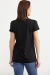 75956 Sıfır Yaka Ananaslı Basic Penye Kısa Kol Tshirt