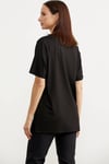 75978 VYakaa Nakışlı Detay Dökümlü Kısa Kol Tshirt