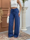 7636 Palazzo Beli Lastikli Bol Paça Pantolon