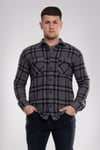 8040 Slimfit Ekose Çift Cep Pamuklu Oduncu Erkek Gömlek