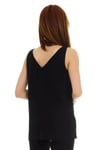 81235 V Yaka Askılı Astarlı Krep Bluz