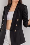 90599 6 Gold Düğme Detay Blazer Kadın Ceket
