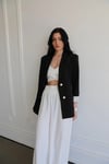 90872 Kol Çizgi Detay Gold Düğmeli Blazer Ceket