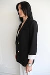 90872 Kol Çizgi Detay Gold Düğmeli Blazer Ceket