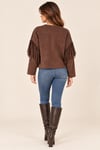 90962 Nubuk Püskül Detaylı Crop Ceket