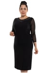 9159 BB Yakası-Kolları Taş İşleme Kısa Elbise