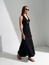 91700 Halter Yaka Göğüs Dekolte Midi Elbise