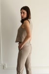9636-71320 Çizgili 4 Düğme Yelek Pantolon Takım