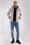 99433-304 SlimFit Kapşonlu Tay Tüyü Erkek Şişme Mont