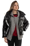D89580 Kazayağı Astarlı Kısa Şişme Kadın Mont