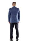 JK35SF02M045 Slimfit 6 Drop Ekose Yelekli Takım Elbise