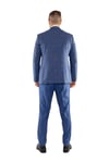 JK36SF02M164 Slimfit 6 Drop Kareli Yelekli Takım Elbise