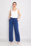 ŞMA8033 Beli lastikli Tencel Bol Paça Pantolon