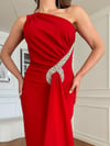 ANGEL Maxi Elbise 3001 - Kırmızı