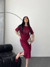 CK Oysho Kumaş Elbise 9024 - Bordo