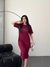 CK Oysho Kumaş Elbise 9024 - Bordo