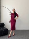 CK Oysho Kumaş Elbise 9024 - Bordo
