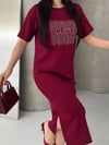 GUESS Oysho Kumaş Elbise 9025 - Bordo