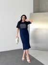 GUESS Oysho Kumaş Elbise 9025 - Lacivert