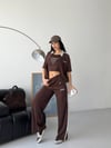 GUS Oysho Kumaş Üçlü Takım 8303 - Kahve