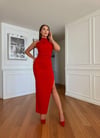 HALLY Maxi Elbise 3004 - Kırmızı