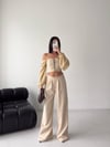LV Floklu Üçlü Takım 8269 - Bej