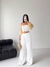LV Floklu Üçlü Takım 8269 - Beyaz