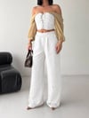 LV Floklu Üçlü Takım 8269 - Beyaz