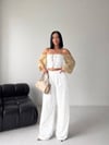 LV Floklu Üçlü Takım 8269 - Beyaz