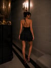 Pinella Noir Belle Fırfırlı Elbise - Siyah