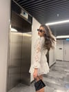 POLE Mini Elbise 1001 - Beyaz