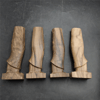 CNC Pre-Shaped Turkish Walnut Knife Handle - Hidden Tang