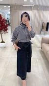 EXQUİSE KEMER DETAYLI DENİM ETEK