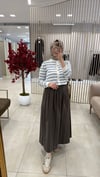 GHİSA BEYAZ MAVİ ÇİZGİLİ HIRKA