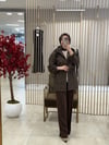 GHİSA BÜZGÜ DETAYLI KAHVERENGİ CEKET