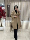 GHİSA FERMUAR DETAYLI CAMEL TRENÇ KAP