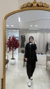 GHİSA FERMUAR DETAYLI SİYAH TAKIM