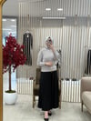 GHİSA FERMUAR DETAYLI TUNİK GRİ