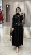 GHİSA MERSERİZE SİYAH HIRKA